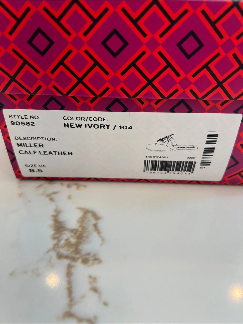 Tory Burch White Logo Cutout Thong Sandals